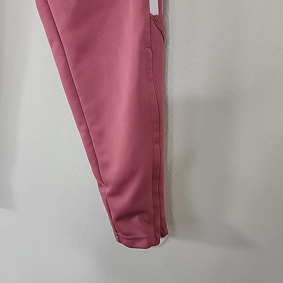 Adidas Women’s Pink Jogger Pants Size Small 3-Stripes Tiro Style Zip Leg - Picture 4 of 9